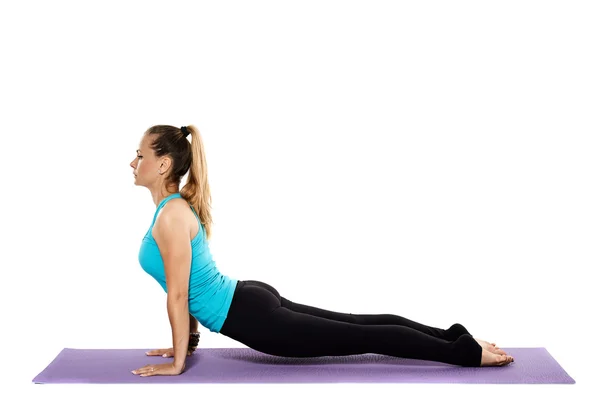 Yogalehrer praktiziert Yoga — Stockfoto