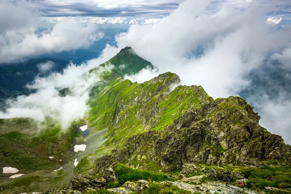 Misty klippiga bergen — Stockfoto