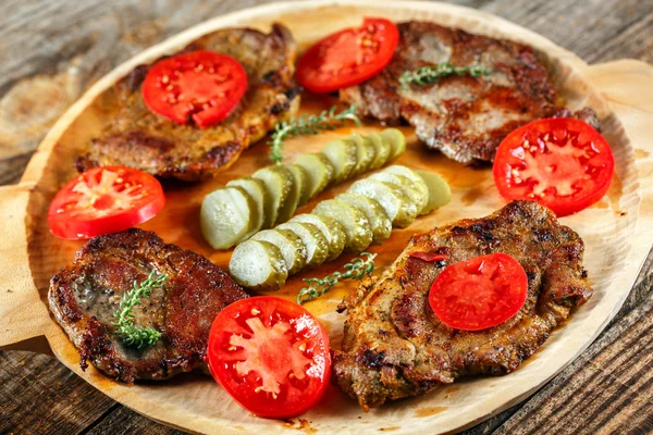 Fűszerezett sertésborda grill — Stock Fotó