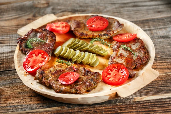 Kryddad Fläskkotletter grill — Stockfoto