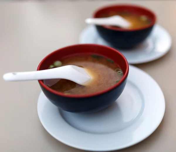 Sopa de miso cuencos —  Fotos de Stock