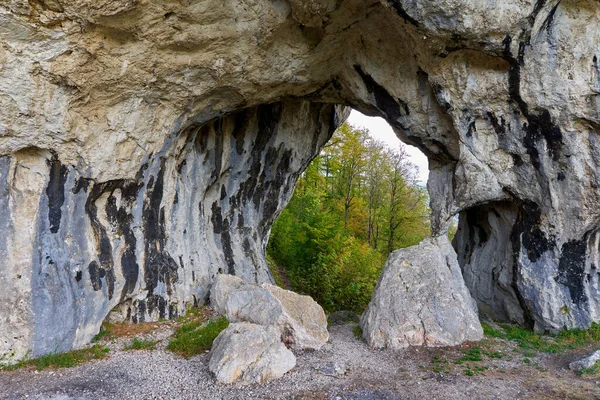 Arco Piedra Natural Las Montañas Rumania — Foto de Stock