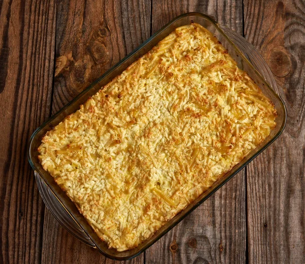 Macarrones Queso Una Tabla Madera — Foto de Stock