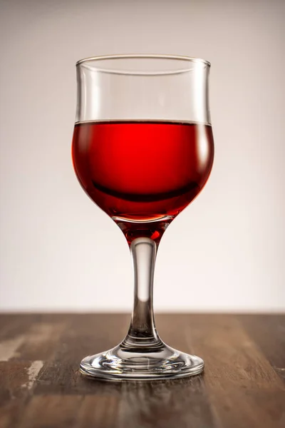 Glass Red Wine Wooden Board — Stock Photo, Image