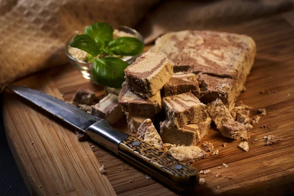 Halvah Halawa Delicious Middle Eastern Dessert Made Sunflower Sesame Seeds — Fotografia de Stock