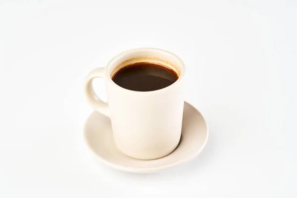 Чашка Кави Експресо Ізольована Білому Тлі — стокове фото