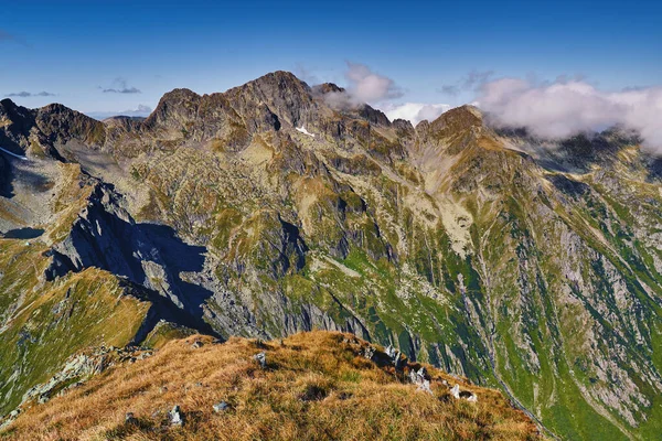 Late Zomer Landschap Met Negoiu Piek Tweede Hoogste Berg Roemenië — Stockfoto