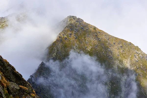 Горный Хребет Фагарас Румынии Поздний Летний Пейзаж Скалистыми Вершинами — стоковое фото