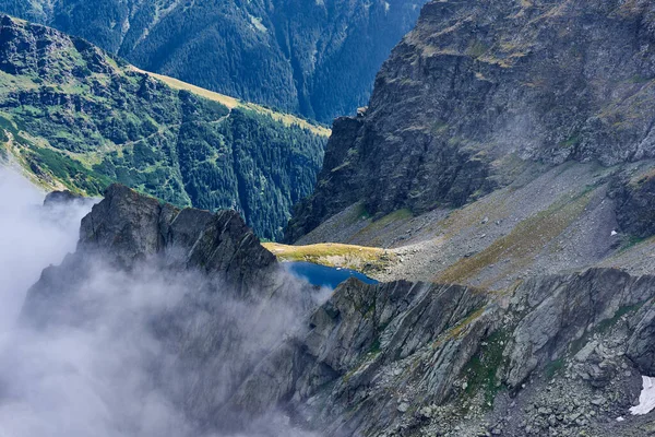 Fagaras Mountain Range Romania Late Summer Landscape Rocky Peaks — Stock Photo, Image