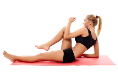 Fitness kız ABS yapıyor