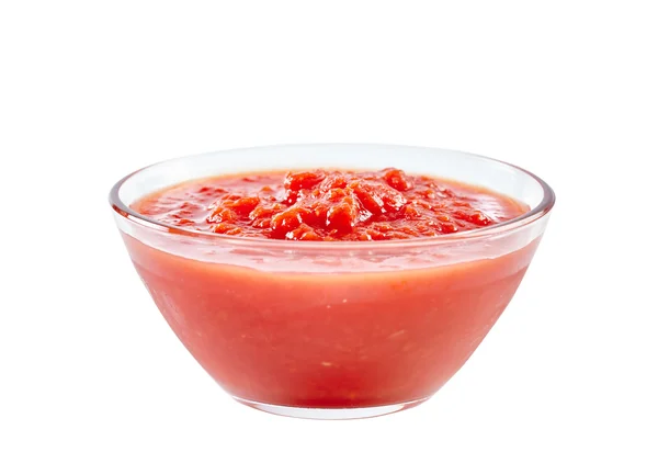 Tomatoes pizza sauce in bowl — Stock Photo, Image