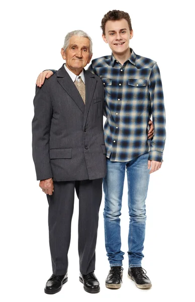 Glad farfar och sonson — Stockfoto