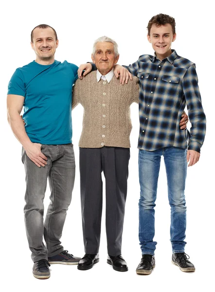 Grandfather, son and grandson — Stock Photo, Image