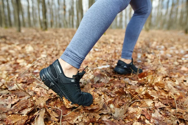 Pieds de jogger gros plan — Photo