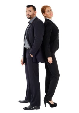 Business çift ayakta