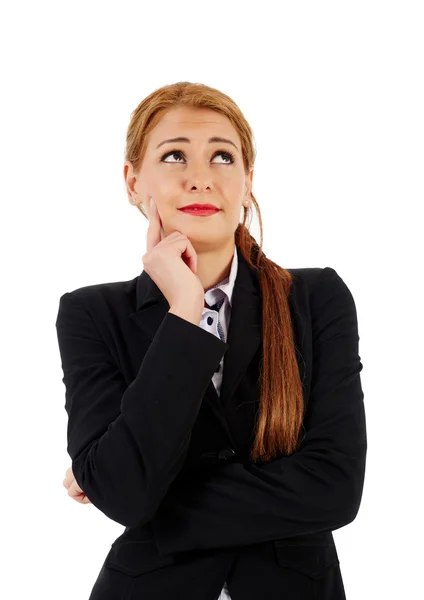 Young businesswoman looking up — Stock Photo, Image