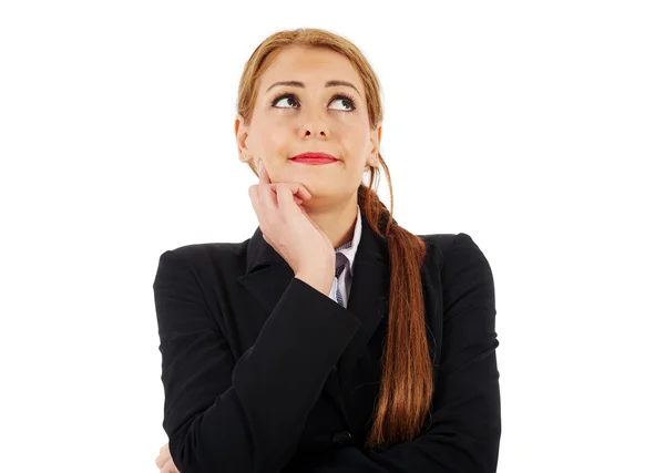 Worried young businesswoman Royalty Free Stock Images