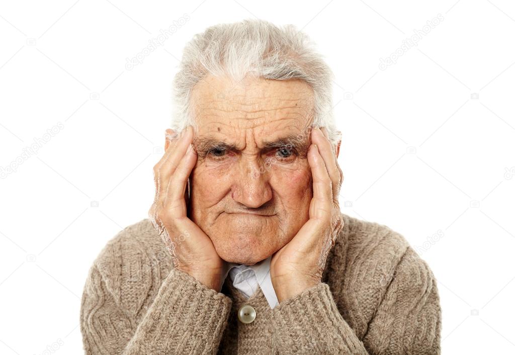Old man with severe headache