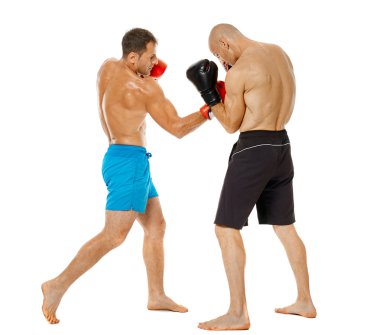 Fikir tartışması iki kickbox savaşçıları