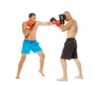 Fikir tartışması iki kickbox savaşçıları