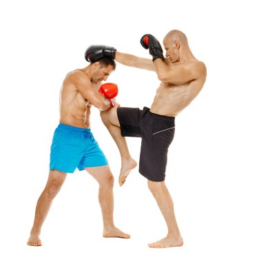 Fikir tartışması iki kickbox savaşçıları