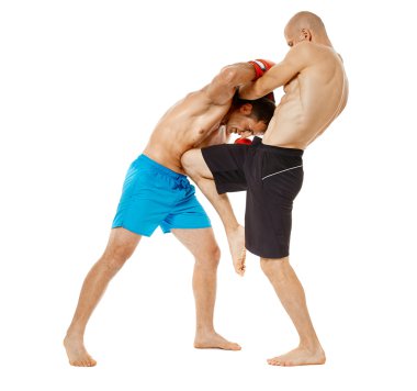 Fikir tartışması iki kickbox savaşçıları