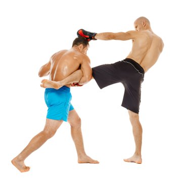Fikir tartışması iki kickbox savaşçıları