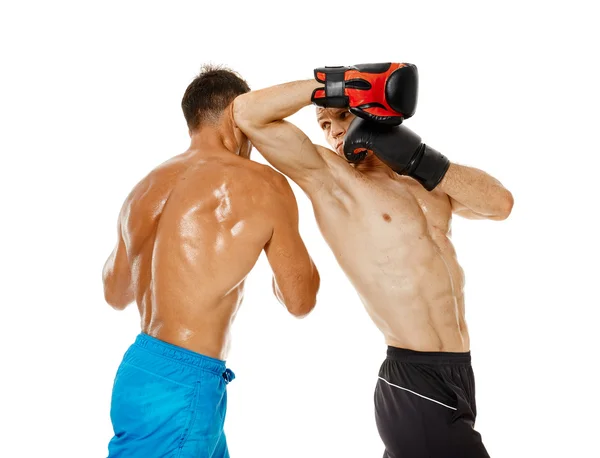 Fikir tartışması iki kickbox savaşçıları — Stok fotoğraf