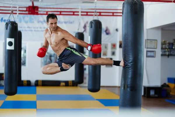 Kickbox-Kämpferausbildung — Stockfoto