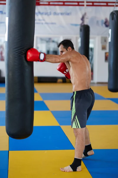 Kickbox treinamento lutador — Fotografia de Stock