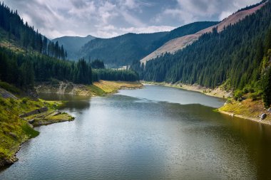 Göllü dağ manzarası