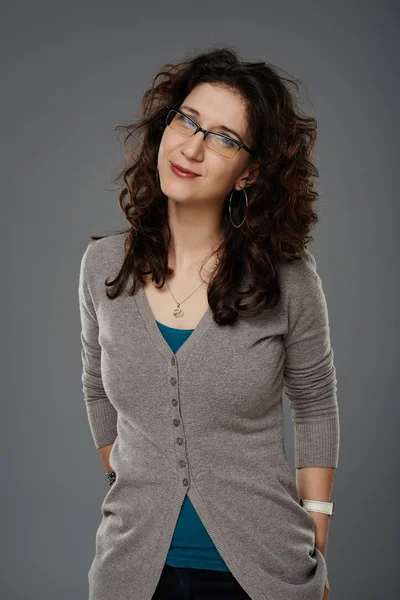 Young woman in eyeglasses posing — Stock Photo, Image