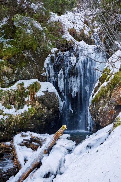 Gebirgsfluss im Winter — Stockfoto