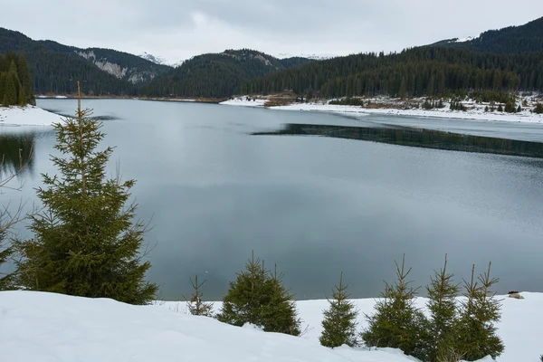 Lago di montagna in inverno — Foto Stock