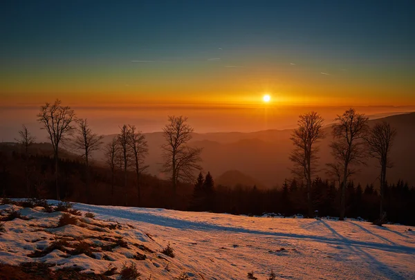 Güneş ayarı ile manzara — Stok fotoğraf