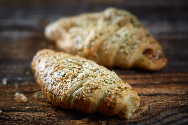 Kaas en ham gebakjes — Stockfoto