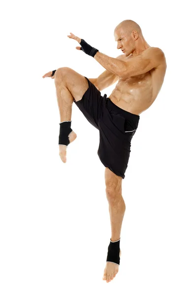 Kickbox fighter full length — Stock Photo, Image