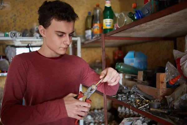 Teenage boy working — Stock Photo, Image