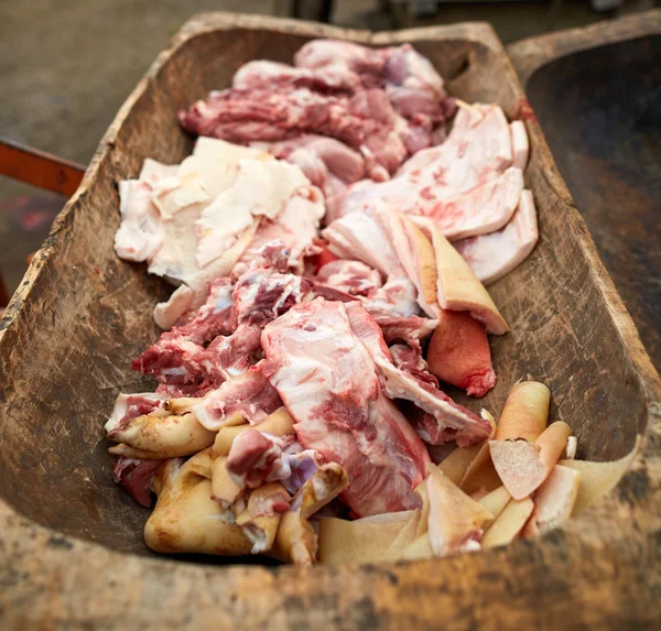Delen in het varkensvlees — Stockfoto