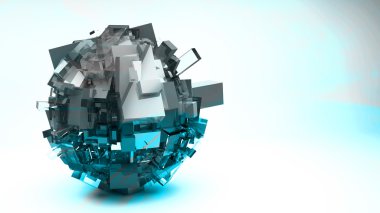 3D fütüristik arka plan