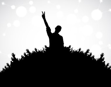 Dans eden insanlar parti illüstrasyon