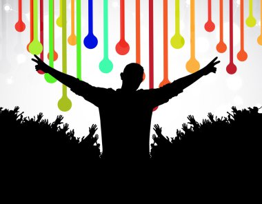 Dans eden insanlar parti illüstrasyon