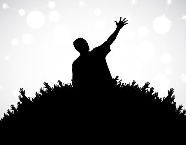 Dans eden insanlar parti illüstrasyon