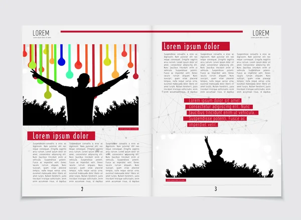 Illustrazione modello di giornale — Vettoriale Stock