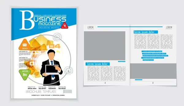 Lay-out tijdschrift Illustratie — Stockvector