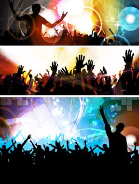 Konser insanlar çizim ile