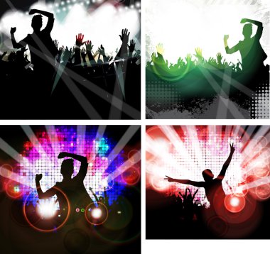 Konser insanlar çizim ile