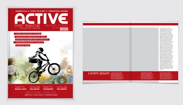 Cover sport aktives Magazin — Stockvektor