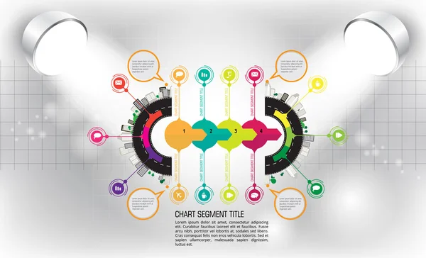 Plantilla de infografía de ilustración — Archivo Imágenes Vectoriales