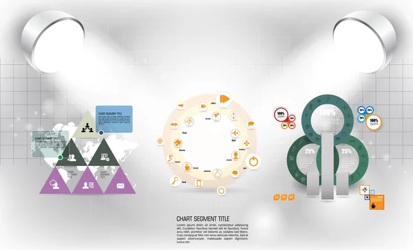 Modelo de infográfico de ilustração —  Vetores de Stock